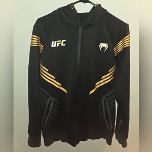 UFC Black and Gold Zip-Up Hoodie